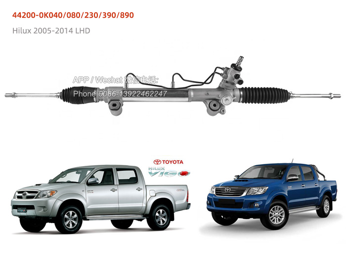 44200-0K080,Toyota Hilux steering rack Lhd,44200-0K890